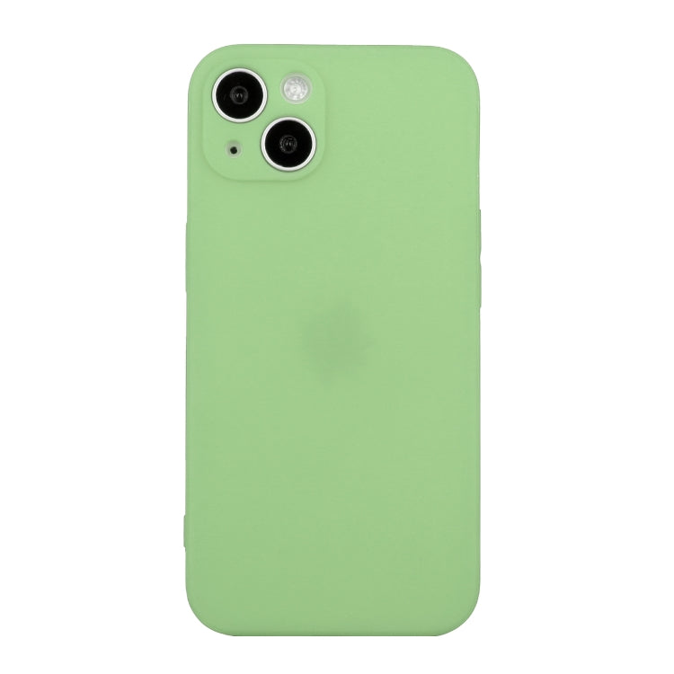 For iPhone 15 Plus Straight Edge Solid Color TPU Shockproof Phone Case(Matcha Green) - iPhone 15 Plus Cases by PMC Jewellery | Online Shopping South Africa | PMC Jewellery