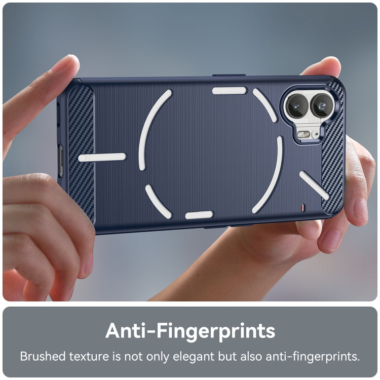For Nothing Phone 2 Carbon Fiber Brushed Texture TPU Phone Case(Blue) - free shipping - PMC TechLife - Order now!