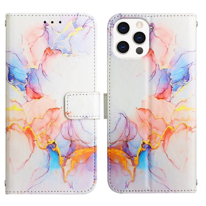 For iPhone 15 Pro PT003 Marble Pattern Flip Leather Phone Case(Galaxy Marble White LS004) - iPhone 15 Pro Cases by PMC Jewellery | Online Shopping South Africa | PMC Jewellery
