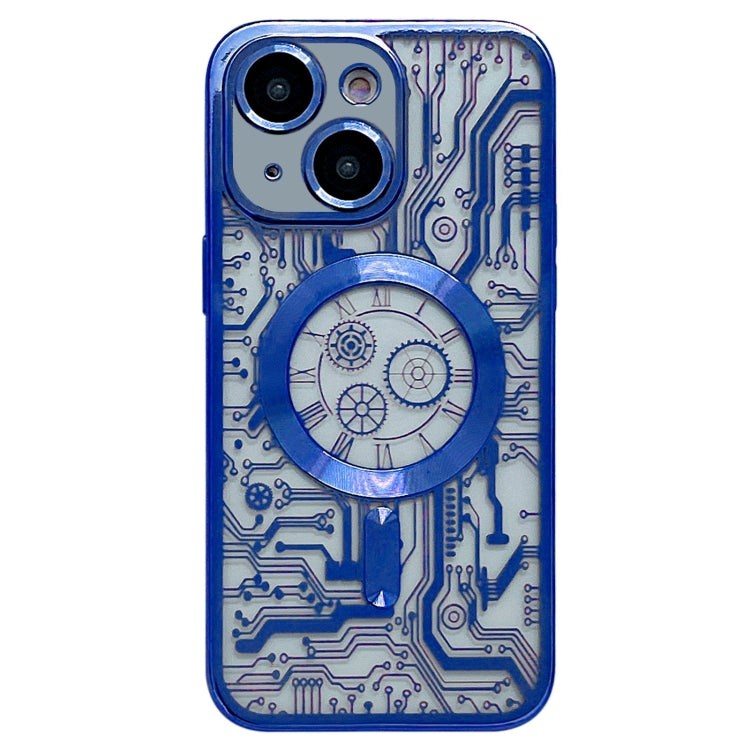 For iPhone 13 Electroplated Circuit Board Pattern MagSafe Phone Case(Dark Blue) - free shipping - PMC TechLife - Order now!