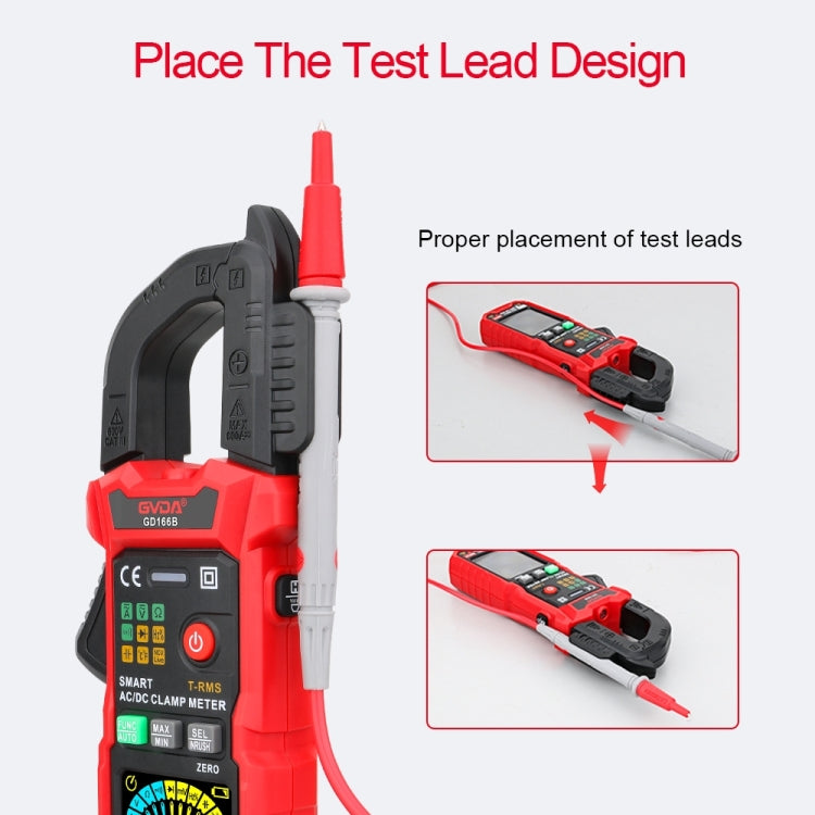 GVDA GD166A Digital Clamp Type Multifunction Intelligent Anti-burn Multimeter - Digital Multimeter by GVDA | Online Shopping South Africa | PMC TechLife | Buy Now Pay Later Mobicred