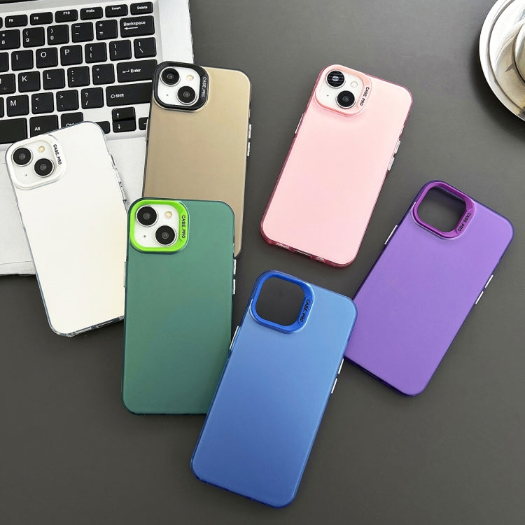 For iPhone 14 Semi Transparent Frosted PC Phone Case(Blue) - free shipping - PMC TechLife - Order now!