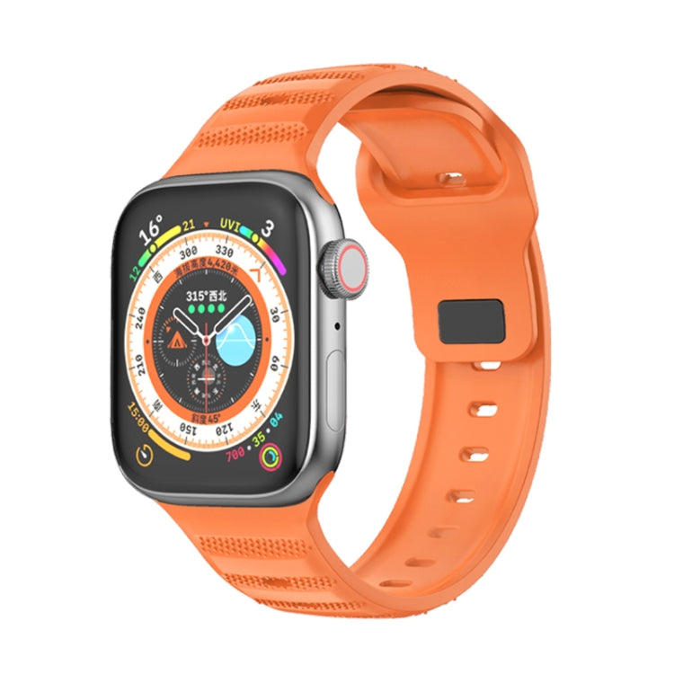 For Apple Watch 6 40mm Dot Texture Fluororubber Watch Band(Orange) - Watch Bands by PMC Jewellery | Online Shopping South Africa | PMC Jewellery