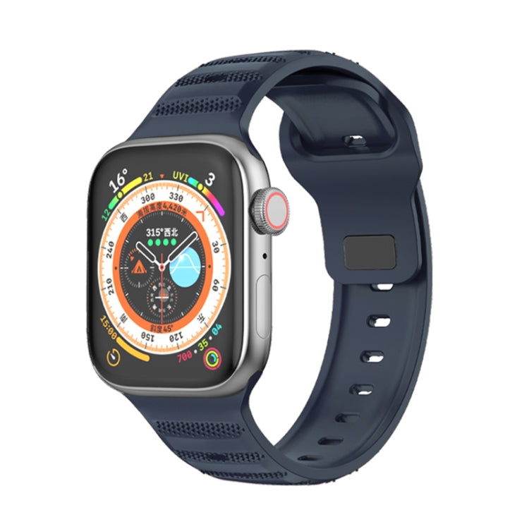 For Apple Watch 6 40mm Dot Texture Fluororubber Watch Band(Midnight Blue) - Watch Bands by PMC TechLife | Online Shopping South Africa | PMC TechLife