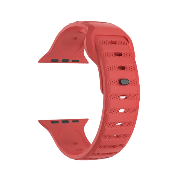 For Apple Watch 5 40mm Dot Texture Fluororubber Watch Band(Red) - Watch Bands by PMC TechLife | Online Shopping South Africa | PMC TechLife