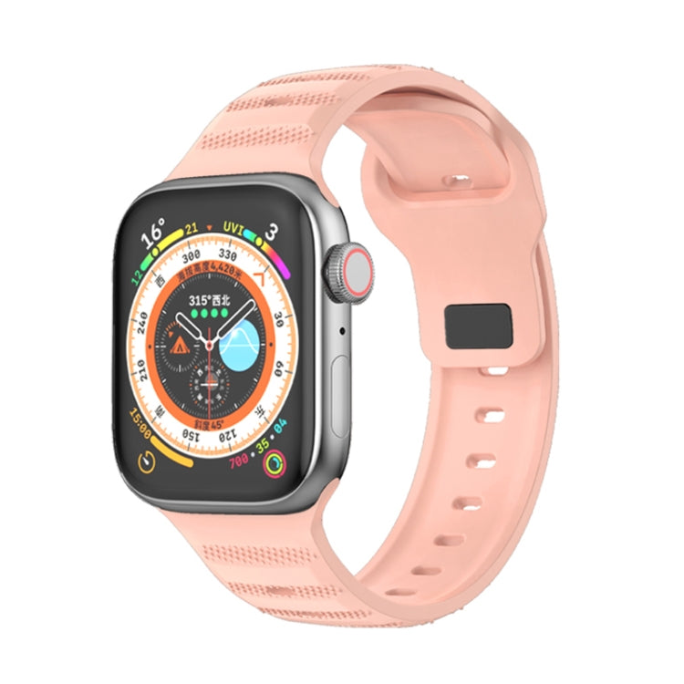For Apple Watch 5 40mm Dot Texture Fluororubber Watch Band(Nebula Pink) - Watch Bands by PMC TechLife | Online Shopping South Africa | PMC TechLife