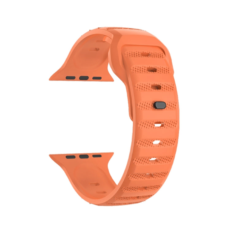 For Apple Watch 4 40mm Dot Texture Fluororubber Watch Band(Orange) - Watch Bands by PMC TechLife | Online Shopping South Africa | PMC TechLife