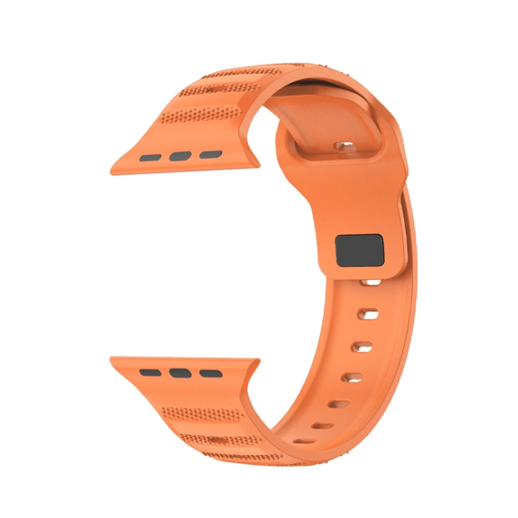 For Apple Watch 2 38mm Dot Texture Fluororubber Watch Band(Orange) - Watch Bands by PMC TechLife | Online Shopping South Africa | PMC TechLife