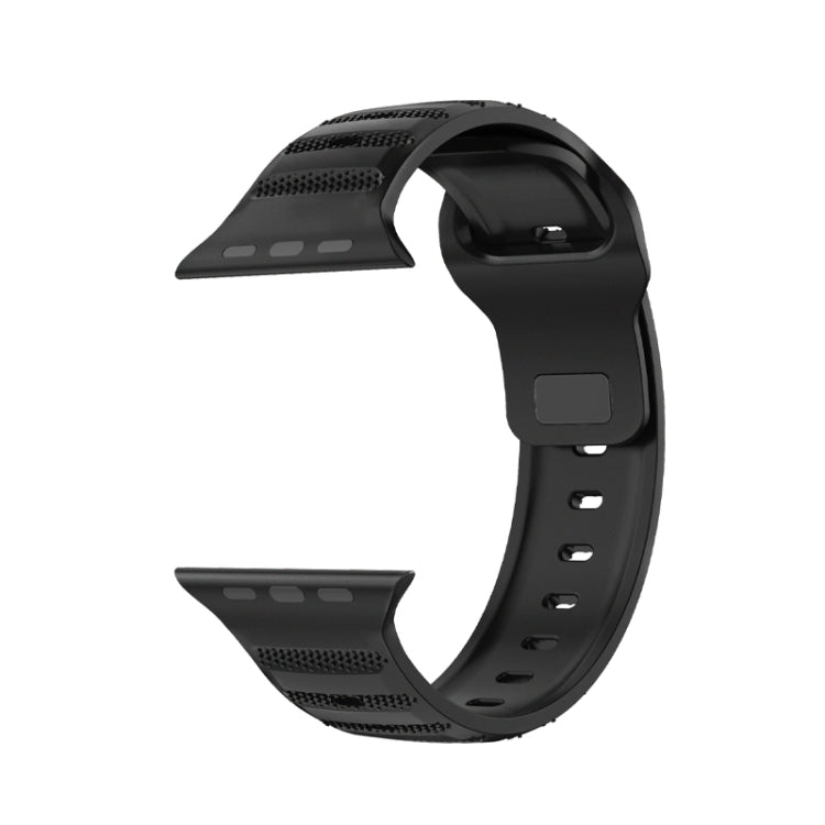 For Apple Watch 2 38mm Dot Texture Fluororubber Watch Band(Black) - Watch Bands by PMC TechLife | Online Shopping South Africa | PMC TechLife
