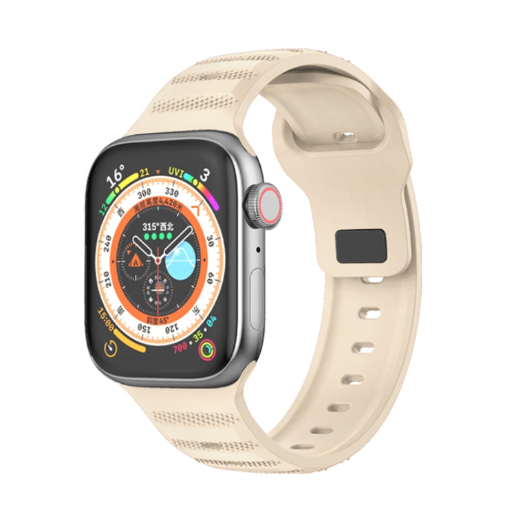 For Apple Watch 2 38mm Dot Texture Fluororubber Watch Band(Starlight) - Watch Bands by PMC TechLife | Online Shopping South Africa | PMC TechLife