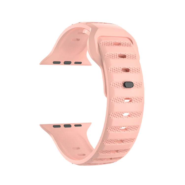 For Apple Watch 38mm Dot Texture Fluororubber Watch Band(Nebula Pink) - Watch Bands by PMC TechLife | Online Shopping South Africa | PMC TechLife