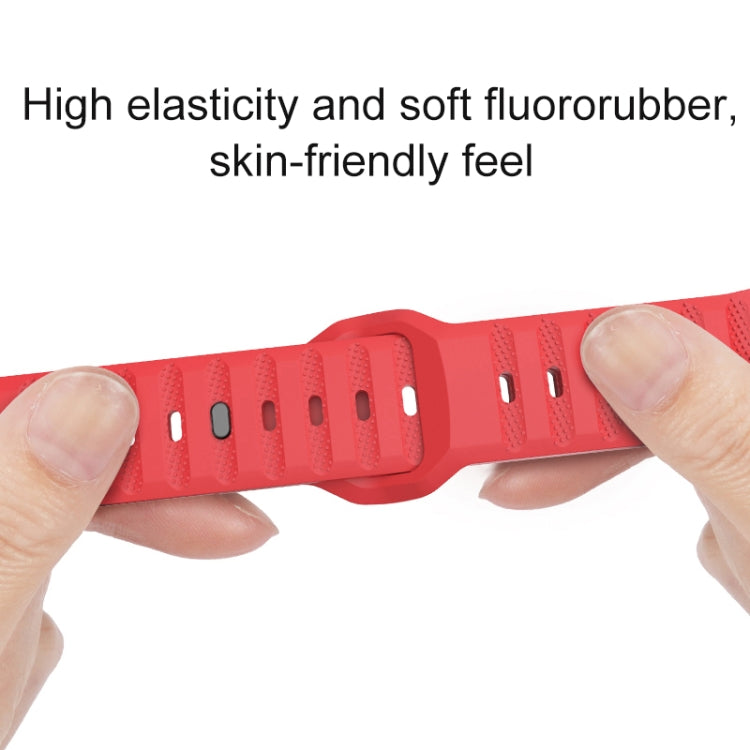 For Apple Watch 5 44mm Dot Texture Fluororubber Watch Band(Nebula Pink) - Watch Bands by PMC TechLife | Online Shopping South Africa | PMC TechLife