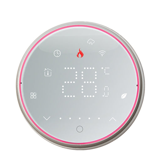 BHT-6001GALW 95-240V AC 5A Smart Round Thermostat Water Heating LED Thermostat With WiFi(White) - Thermostat & Thermometer by PMC Jewellery | Online Shopping South Africa | PMC Jewellery