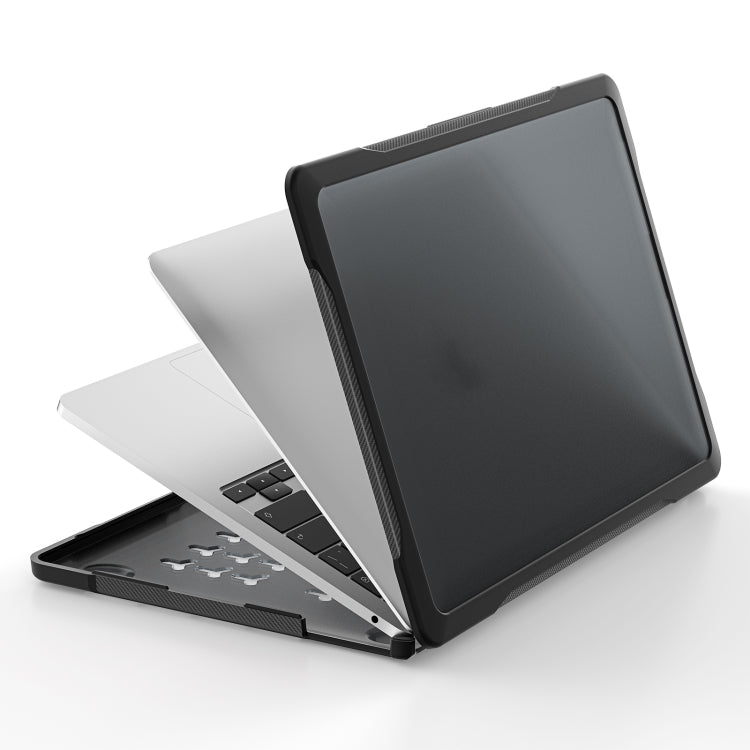 For MacBook Pro 13.3 inch A2338 Translucent Laptop Protective Case(Transparent Black) - MacBook Pro Cases by PMC TechLife | Online Shopping South Africa | PMC TechLife