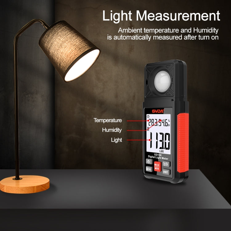 GVDA GD158 200000Lux Digital Light Meter Tester Brightness Photometer - free shipping - PMC TechLife - Order now!