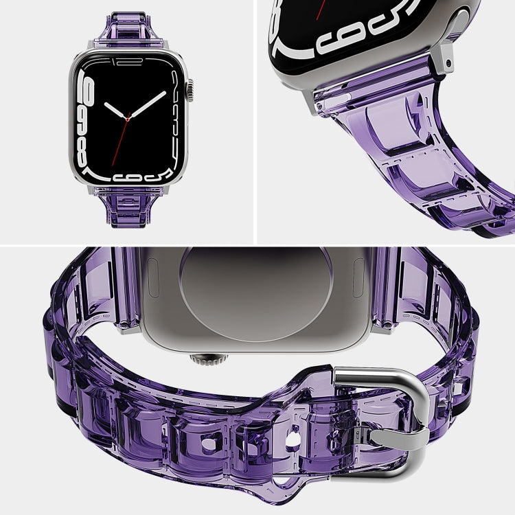 For Apple Watch 7 41mm Cube Airbag Clear TPU Watch Band(Transparent) - Watch Bands by PMC TechLife | Online Shopping South Africa | PMC TechLife