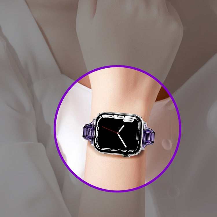 For Apple Watch 38mm Cube Airbag Clear TPU Watch Band(Blue) - Watch Bands by PMC TechLife | Online Shopping South Africa | PMC TechLife