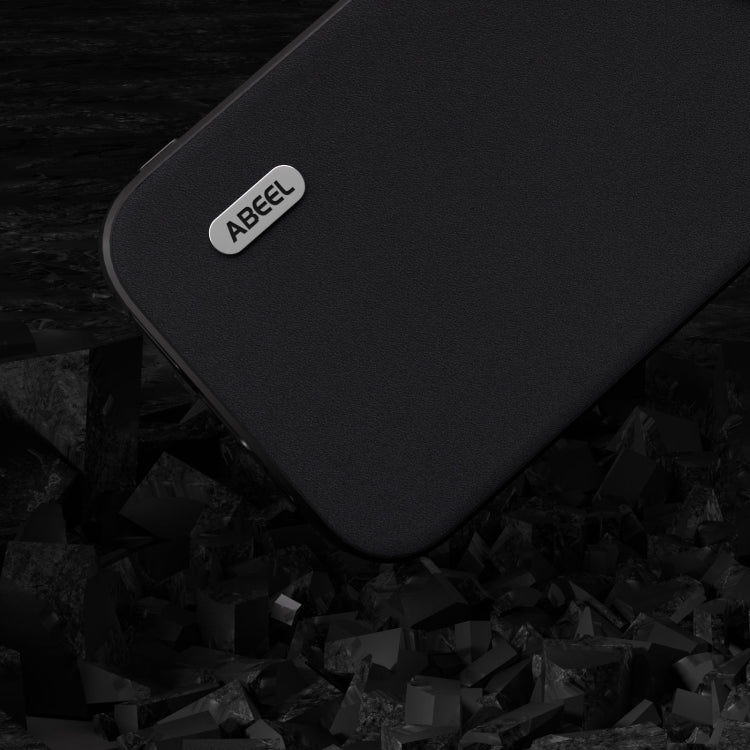 For iPhone 15 Pro Max ABEEL Genuine Leather Silky Soft Black Edge Phone Case(Black) - free shipping - PMC TechLife - Order now!