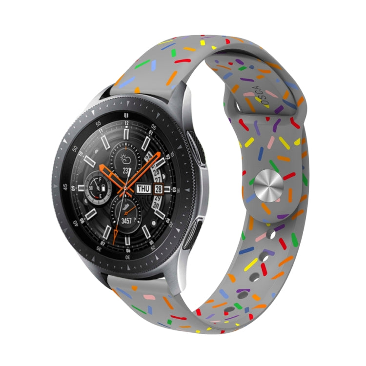 For Garmin Venu / SQ / SQ2 / Venu 2 Plus 20mm Sports Rainbow Dots Silicone Watch Band(Grey) - Watch Bands by PMC Jewellery | Online Shopping South Africa | PMC Jewellery