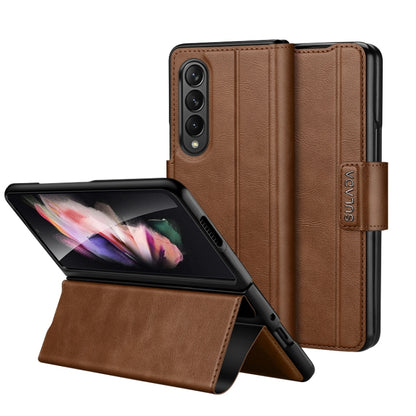 For Samsung Galaxy Z Fold2 / W21 SULADA All-inclusive Magnetic Snap Flip Leather Phone Case(Brown) - Galaxy Phone Cases by SULADA | Online Shopping South Africa | PMC Jewellery