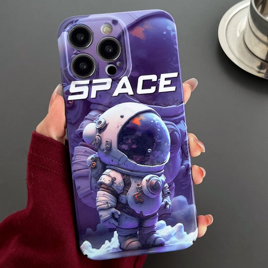 For iPhone 13 Pro Painted Pattern Precise Hole PC Phone Case(Purple Astronaut) - iPhone 13 Pro Cases by PMC Jewellery | Online Shopping South Africa | PMC Jewellery