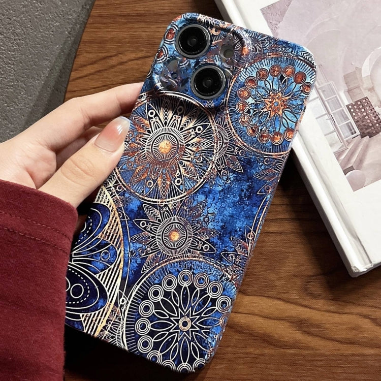 For iPhone 15 Plus Painted Pattern Precise Hole PC Phone Case(Abstract Flower) - iPhone 15 Plus Cases by PMC Jewellery | Online Shopping South Africa | PMC Jewellery