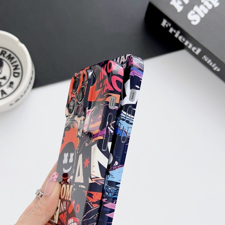 For iPhone 12 Pro Painted Pattern Precise Hole PC Phone Case(Comics Umbrella Boy) - iPhone 12 / 12 Pro Cases by PMC Jewellery | Online Shopping South Africa | PMC Jewellery