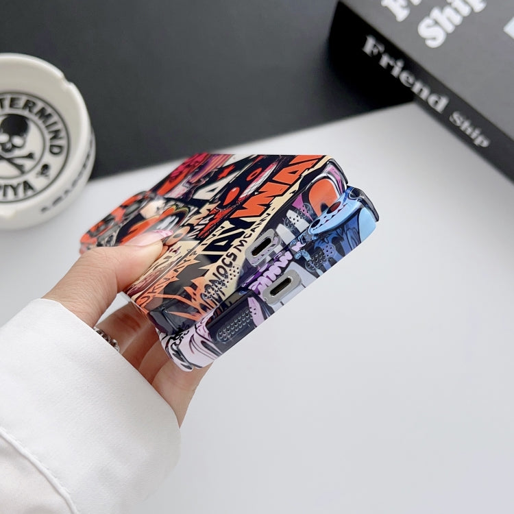 For iPhone 15 Pro Painted Pattern Precise Hole PC Phone Case(Orange Label) - iPhone 15 Pro Cases by PMC TechLife | Online Shopping South Africa | PMC TechLife