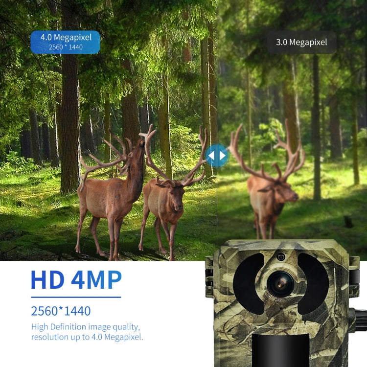 ESCAM QF380 4MP Network Solar PIR Alert Smart Wildlife Hunting Camera, 4G:AU Version(Camouflage) - Hunting Cameras by ESCAM | Online Shopping South Africa | PMC Jewellery | Buy Now Pay Later Mobicred