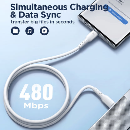 JOYROOM SA26-CC3 Flash Charge Series 60W USB-C / Type-C to USB-C / Type-C Fast Charging Data Cable, Cable Length:2m(White) - USB-C & Type-C Cable by JOYROOM | Online Shopping South Africa | PMC Jewellery