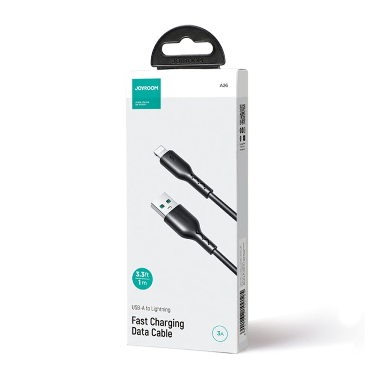 JOYROOM SA26-AL3 Flash Charge Series 3A USB to 8 Pin Fast Charging Data Cable, Cable Length:1m(Black) - Normal Style Cable by JOYROOM | Online Shopping South Africa | PMC Jewellery | Buy Now Pay Later Mobicred