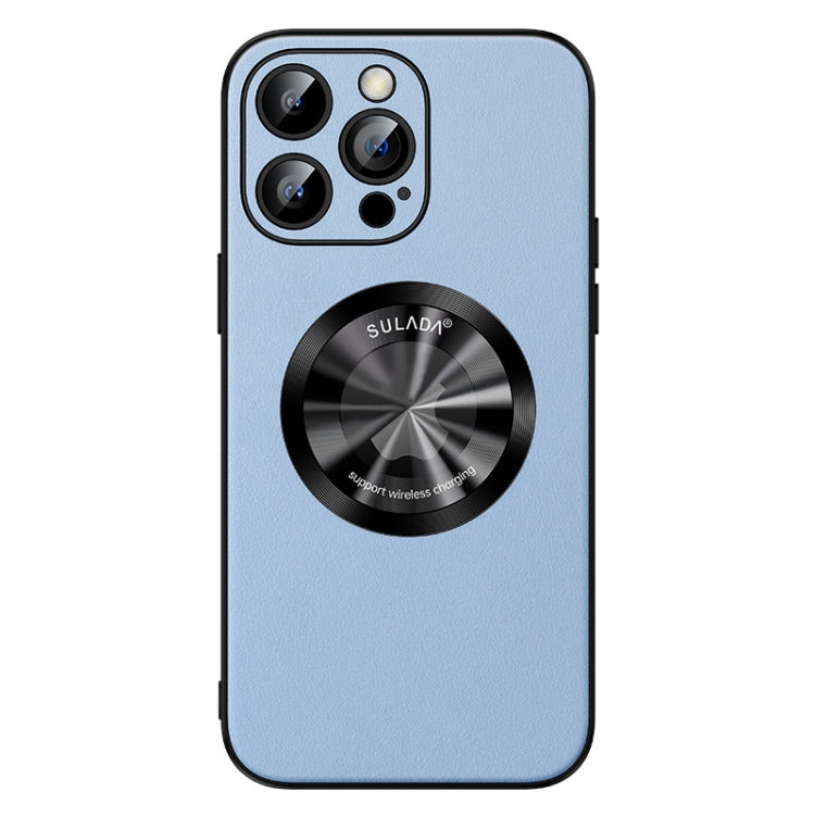 For iPhone 15 Pro SULADA Microfiber Leather MagSafe Magnetic Phone Case(Sierra Blue) - iPhone 15 Pro Cases by SULADA | Online Shopping South Africa | PMC TechLife
