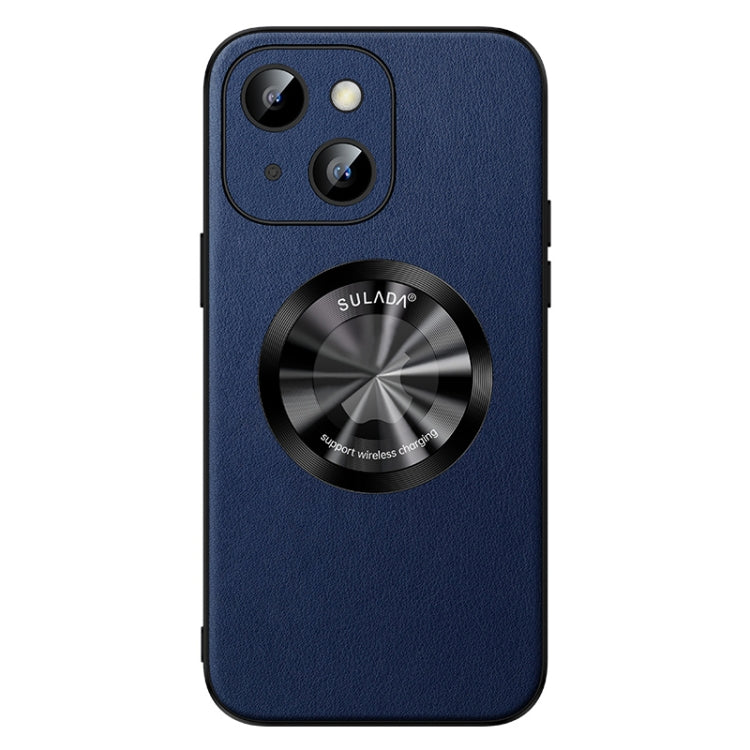 For iPhone 15 SULADA Microfiber Leather MagSafe Magnetic Phone Case(Blue) - iPhone 15 Cases by SULADA | Online Shopping South Africa | PMC TechLife | Buy Now Pay Later Mobicred