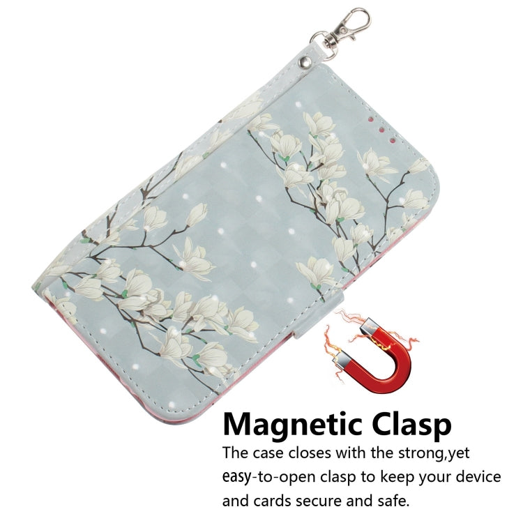 For Xiaomi Redmi 12 3D Colored Horizontal Flip Leather Phone Case(Magnolia) - free shipping - PMC TechLife - Order now!