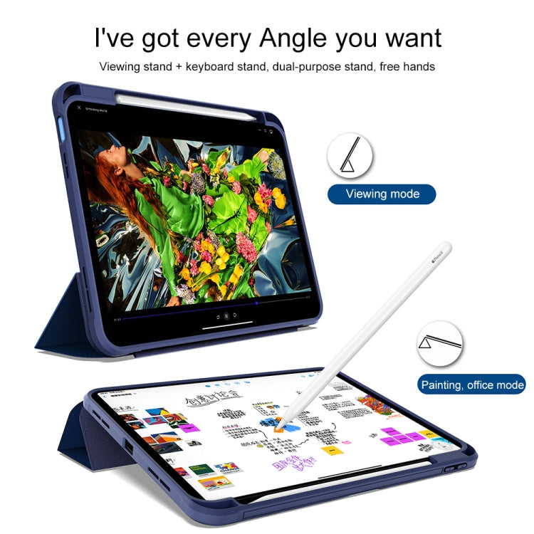 For iPad 2025 / 2022 3-Fold Holder Armor Smart Leather Tablet Case(Royal Blue) - free shipping - PMC TechLife - Order now!