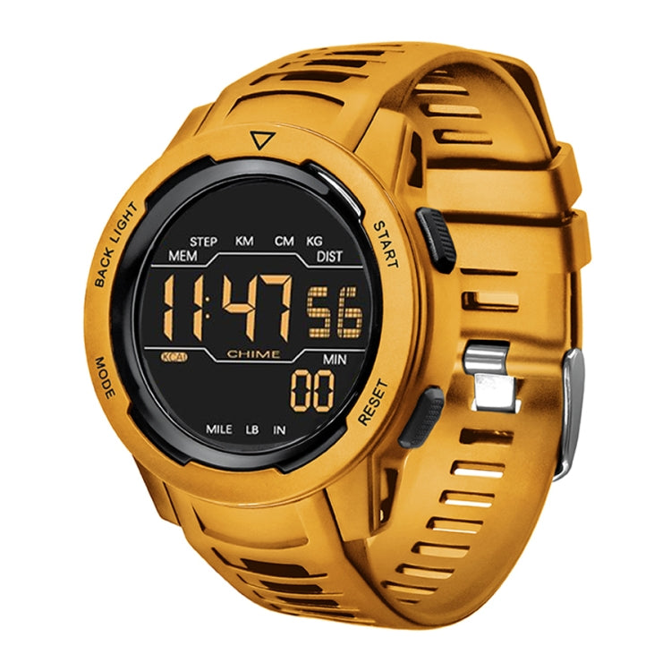 SPOVAN P100 LED Luminous Pedometer Multifunctional Sports Electronic Watch(Yellow) - LED Digital Watches by SPOVAN | Online Shopping South Africa | PMC Jewellery