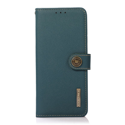 For OPPO Reno10 Global / 10 Pro Global KHAZNEH Custer Texture RFID Genuine Leather Phone Case(Green) - OnePlus Cases by PMC Jewellery | Online Shopping South Africa | PMC Jewellery