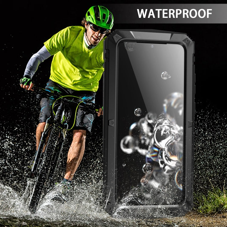 For Samsung Galaxy S20 Plus R-JUST Water-resistant Shockproof Dustproof Metal + Silicone Protective Case(Black) - free shipping - PMC TechLife - Order now!