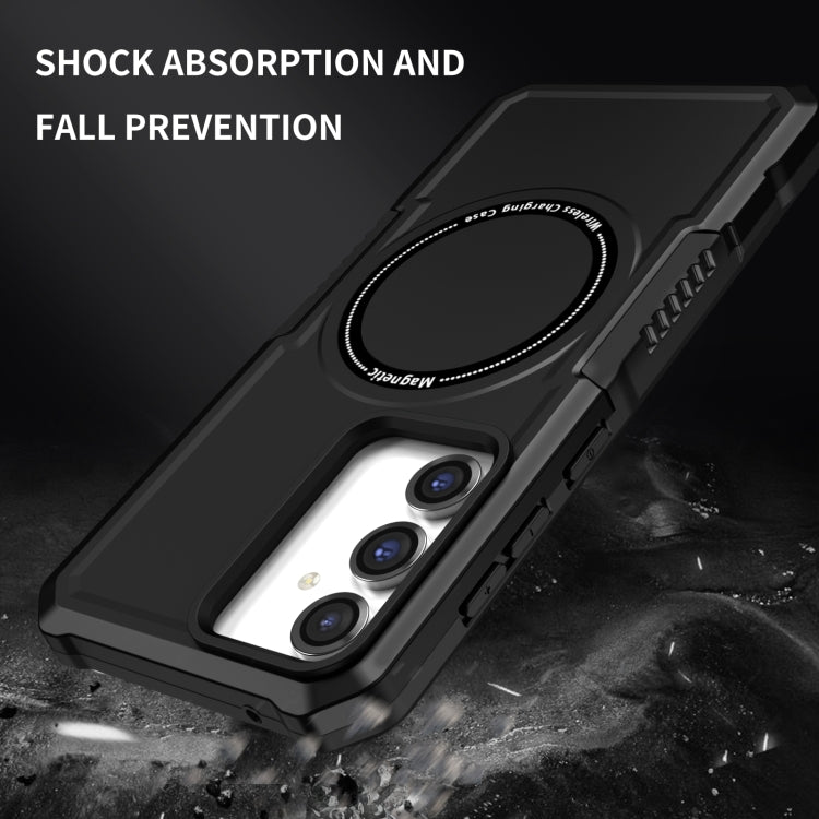 For Samsung Galaxy S23 FE MagSafe Shockproof Armor Phone Case(Black) - Galaxy S23 5G Cases by PMC TechLife | Online Shopping South Africa | PMC TechLife