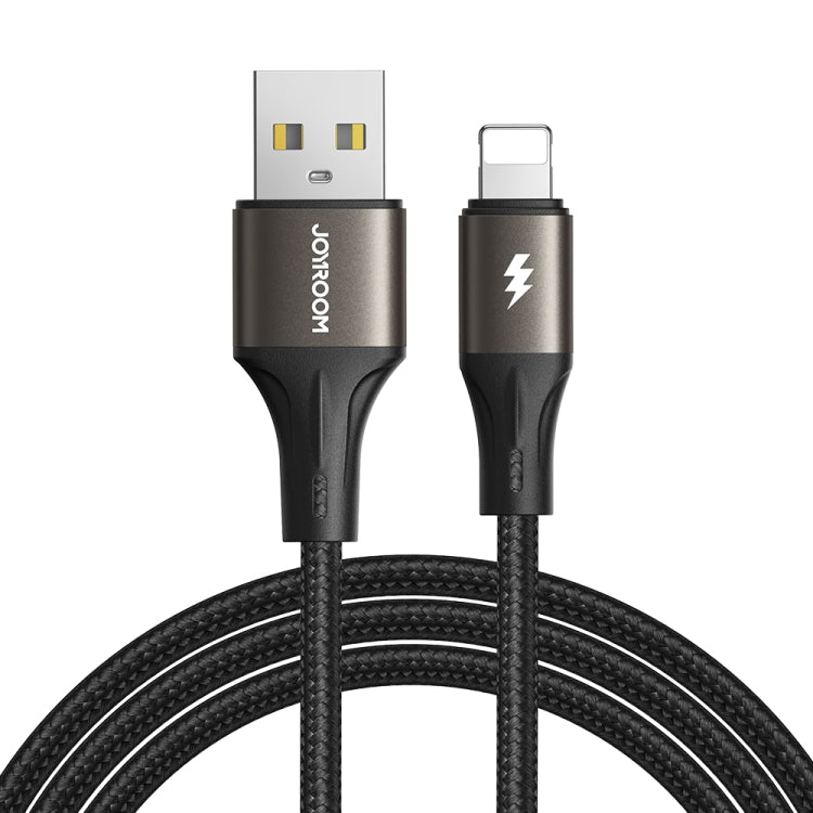 JOYROOM SA25-AL3 3A USB to 8 Pin Fast Charge Data Cable, Length:1.2m(Black) - Normal Style Cable by JOYROOM | Online Shopping South Africa | PMC Jewellery