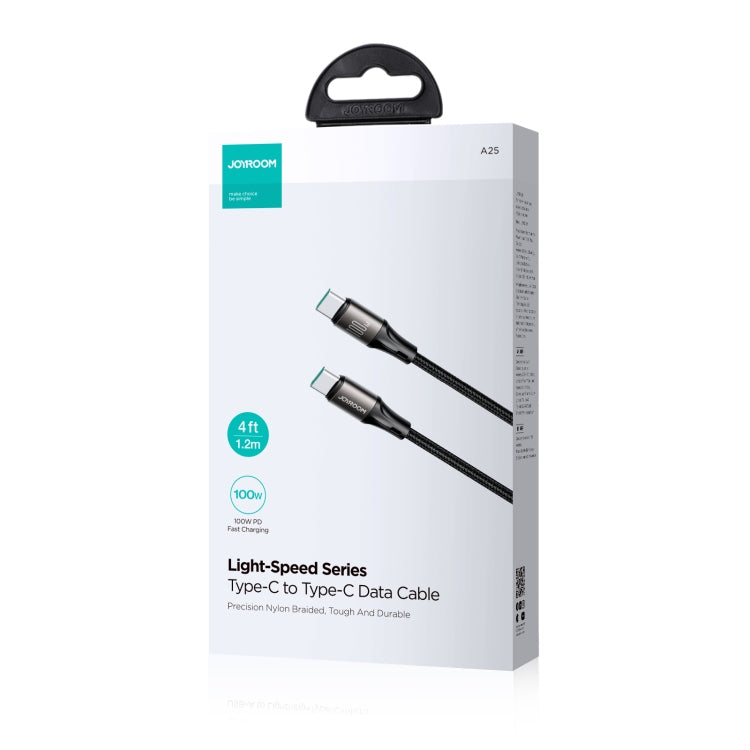 JOYROOM SA25-CC5 100W USB-C/Type-C to USB-C/Type-C Fast Charge Data Cable, Length:1.2m(Black) - USB-C & Type-C Cable by JOYROOM | Online Shopping South Africa | PMC Jewellery