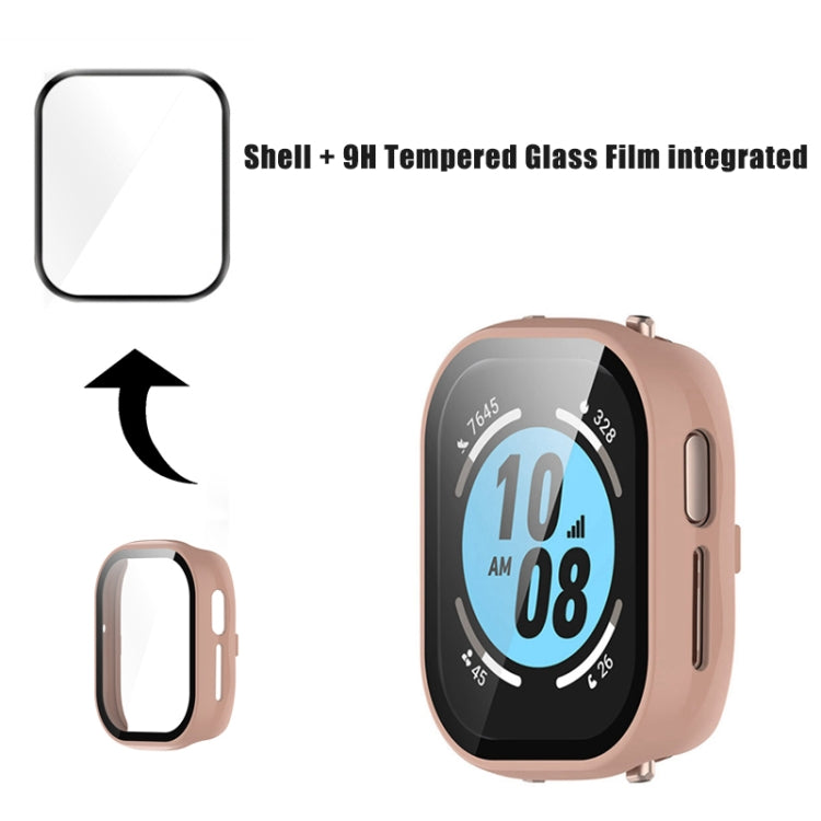 For Honor Watch 4 PC + 9H Tempered Glass Integrated Watch Case(Black) - Watch Cases by PMC TechLife | Online Shopping South Africa | PMC TechLife | Buy Now Pay Later Mobicred
