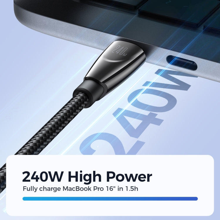 JOYROOM SA31-CC5 240W USB-C/Type-C to USB-C/Type-C Fast Charge Data Cable, Length: 1.2m(Black) - free shipping - PMC TechLife - Order now!