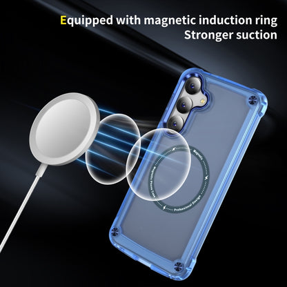 For Samsung Galaxy S24 5G Skin Feel TPU + PC MagSafe Magnetic Phone Case(Transparent Blue) - Galaxy S24 5G Cases by PMC Jewellery | Online Shopping South Africa | PMC Jewellery