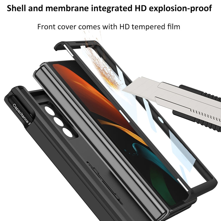 For Samsung Galaxy Z Fold2 GKK Integrated Folding Battle Shell PC Phone Case with Pen Box(Grey) - Galaxy Phone Cases by GKK | Online Shopping South Africa | PMC Jewellery