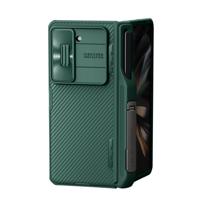 For Samsung Galaxy Z Fold5 NILLKIN Black Mirror Series Camshield PC Phone Case with Pen Slot(Green) - Galaxy Z Fold5 Cases by NILLKIN | Online Shopping South Africa | PMC Jewellery
