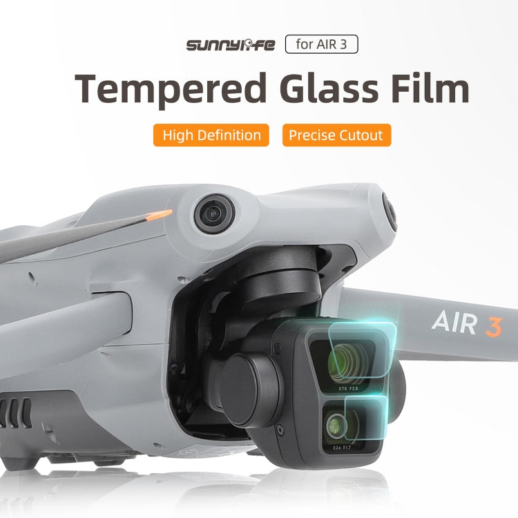 For DJI Air 3 Sunnylife Lens Protector Tempered Glass Combo Protective Films, Quantity:1 Set - Others by Sunnylife | Online Shopping South Africa | PMC Jewellery