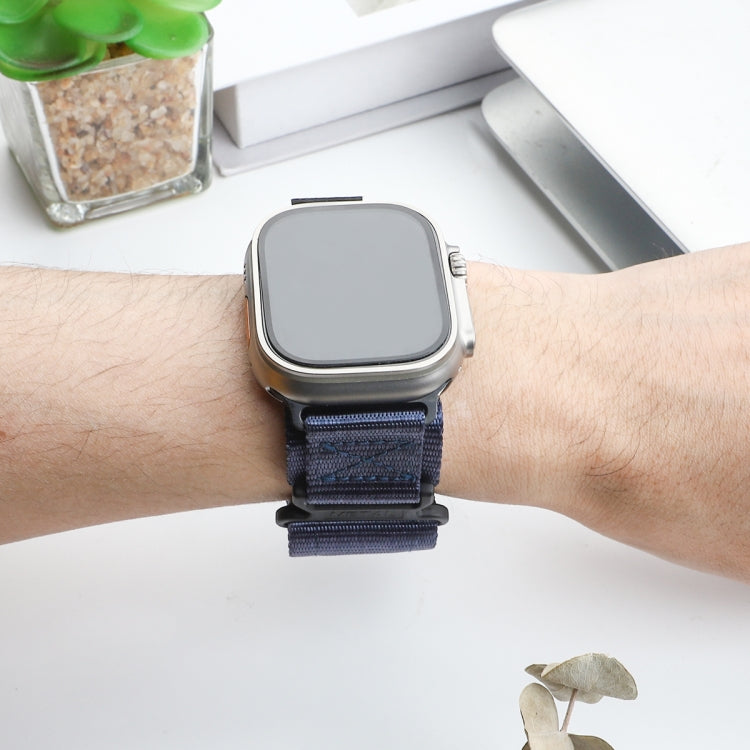 For Apple Watch Series 9 41mm AW Nylon Two-Section Watch Band(Blue) - free shipping - PMC TechLife - Order now!