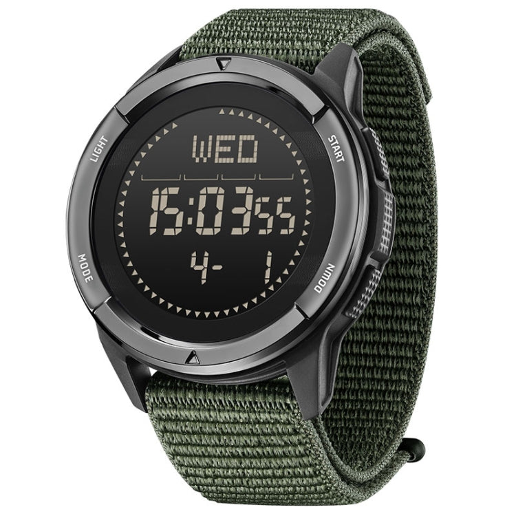 NORTH EDGE ALPS Outdoor Waterproof Men Carbon Fiber Digital Nylon Strap Smart Sports Watch(Army Green) - Sport Watches by NORTH EDGE | Online Shopping South Africa | PMC Jewellery | Buy Now Pay Later Mobicred