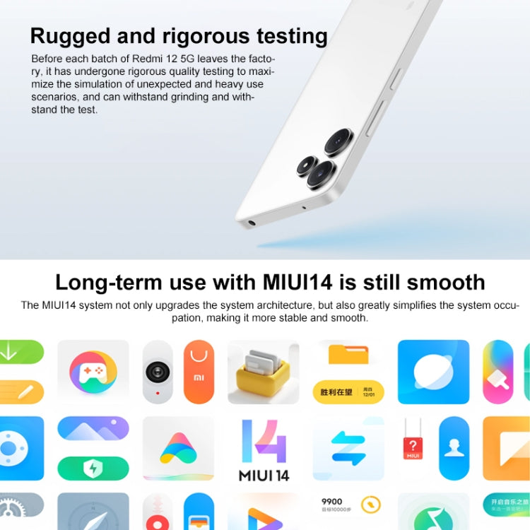 Xiaomi Redmi 12 5G, 8GB+256GB,  6.79 inch MIUI 14 Qualcomm Snapdragon 4 Gen2 Octa Core up to 2.2GHz, Network: 5G, Not Support Google Play(White) - Xiaomi Redmi by Xiaomi | Online Shopping South Africa | PMC Jewellery